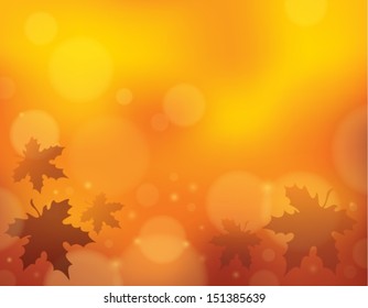 Autumn Theme Background 1 - Eps10 Vector Illustration.