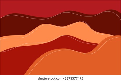 Diseño geométrico del fondo del tema del otoño para la presentación. Fondo abstracto de color rojo gradiente de otoño, gradiente de tonalidad de tierra cálida, gradiente de fluido colorido gradiente de diseño abstracto.