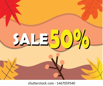 autumn theme background sale banner