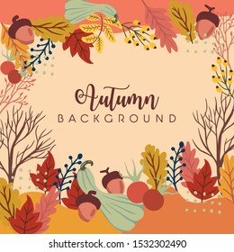 autumn theme for background and social media feeds