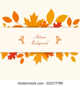 Autumn Theme Background Vector Eps10 Stock Vector (Royalty Free ...