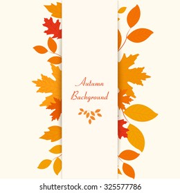 Autumn theme background. Vector eps10