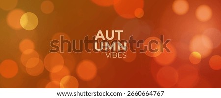 Autumn theme bokeh lights for creative seasonal graphic design. Fall season blurred background. Vibrant color gradient. Vector illustration.