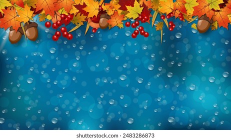 Autumn theme elegant vector background. Design for presentation, website, landing page, wallpaper, flyer, booklet, banner