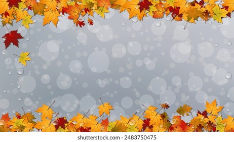 Autumn theme elegant vector background. Design for presentation, website, landing page, wallpaper, flyer, booklet, banner