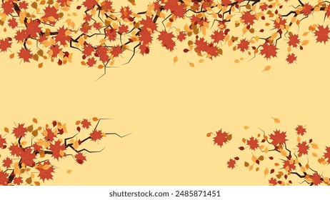 Autumn theme elegant vector background. Design for presentation, website, landing page, wallpaper, flyer, booklet, banner