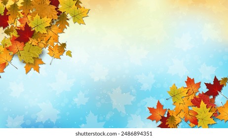 Autumn theme elegant vector background. Design for presentation, website, landing page, wallpaper, flyer, booklet, banner