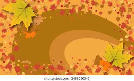 Autumn theme elegant vector background. Design for presentation, website, landing page, wallpaper, flyer, booklet, banner