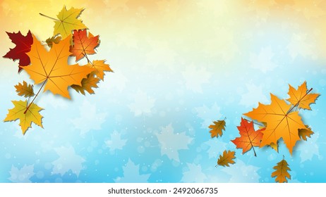 Fondo elegante del Vector del tema del otoño. Diseño para la presentación, Sitio web, página de destino, Fondo de pantalla, folleto, folleto, Anuncio