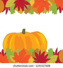 autumn theme, leafs and pumpkin 