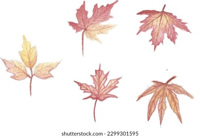 Herbstthema , Ahornblätterblatt Aquarellfarben-Illustration