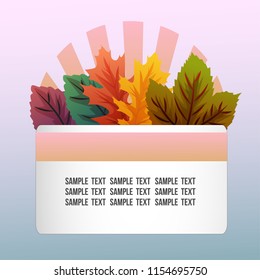 autumn theme with nature vivid color leaves