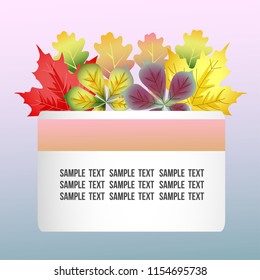 autumn theme with nature vivid leaves
