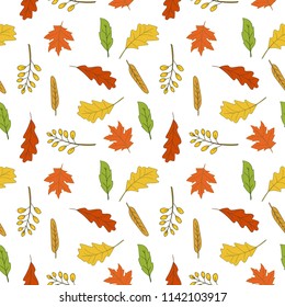 autumn theme seamless pattern design
