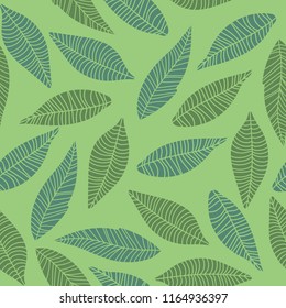 autumn theme seamless pattern design with leaf shape element