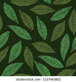 autumn theme seamless pattern design with leaf shape element