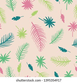 autumn theme seamless pattern design with colorful leaf shape element