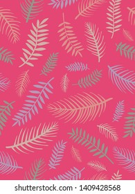 autumn theme seamless pattern design with colorful leaf shape element