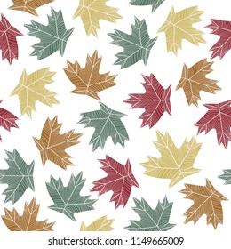 autumn theme simple fun seamless pattern design