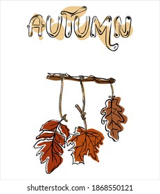 Autumn - themed greeting card, Greeting card with cozy candles	
