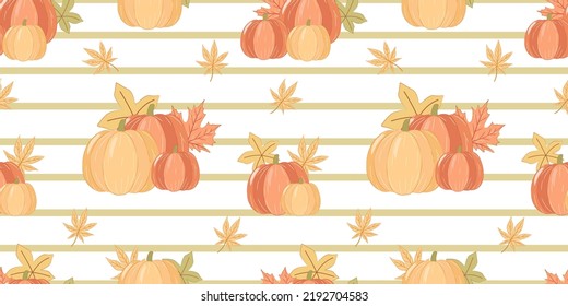 Autumn Themed Seamless Pattern for autumn background