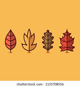autumn themed vector illustration with flat and clean design style.