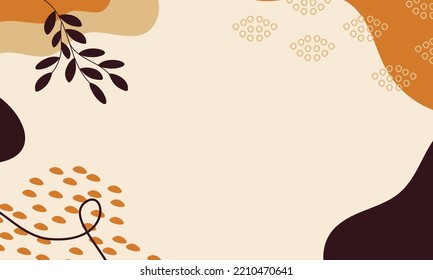 Fondo de los temas de otoño con estilo de formas orgánicas. Resumen del fondo de caída con hojas y formas orgánicas. Adecuado para papel pintado y banner.