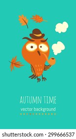 autumn time. card design