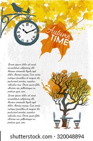 Autumn time.Autumn vector background