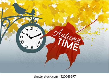 Autumn time.Autumn vector background