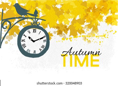 Herbstzeit.Herbst-Vektorhintergrund
