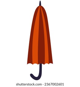 autumn tone color umbrella, flat doodle design, isolate on white background, vector illustration