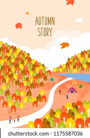 Autumn travel illustration