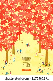 Autumn travel illustration