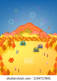 Autumn travel illustration