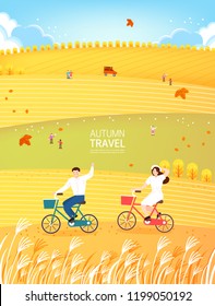 Autumn travel illustration