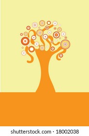 autumn tree .Abstract background