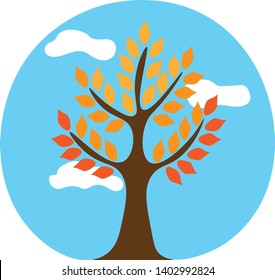 autumn tree against the sky