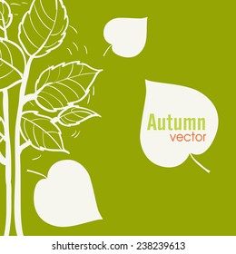 Autumn Tree Background, Eps 10 Vector Illustration