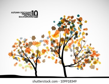 autumn tree background, eps10