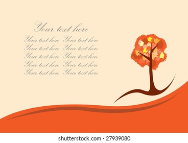 autumn tree background. Vector