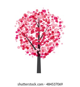 Autumn Tree Background Vector Illustration EPS10