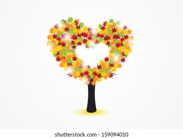 Autumn tree with beautiful