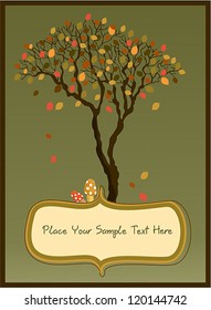 autumn tree card