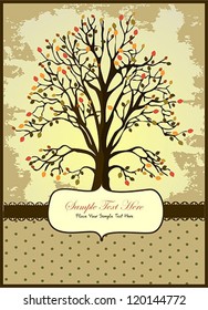 autumn tree card