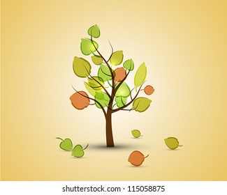autumn tree. autumn tree concept