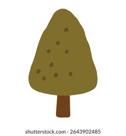 Autumn tree doodle illustration, autumn tree isolated, autumn cozy 