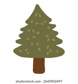 Autumn tree doodle illustration, autumn tree isolated, autumn cozy 