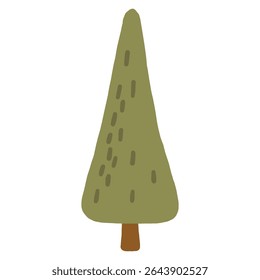 Autumn tree doodle illustration, autumn tree isolated, autumn cozy 