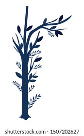 autumn tree dry isolated icon